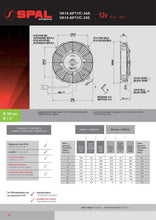 Load image into Gallery viewer, SPAL Universal Fan 08" Fan Straight Blade Pull 12V (431CFM) (52mm Deep)