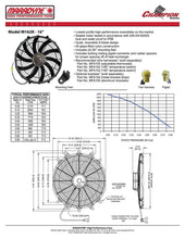 Load image into Gallery viewer, Maradyne Universal High Performance Fan 16" Fan Skew Blade Reversible 12V (2170CFM) (82mm Deep)