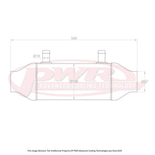 Load image into Gallery viewer, PWR Liquid to Air Barrel Intercooler 4" x 8" With 2.25" Outlets