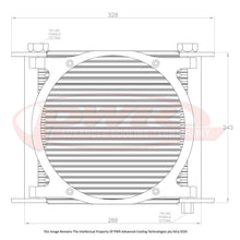 Load image into Gallery viewer, Universal Engine Oil Cooler Plate and Fin 280 x 256 x 37mm (28 Row) suits 9" SPAL Fan, Temp Switch Boss