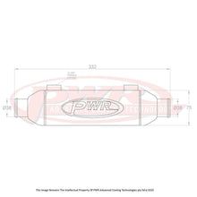 Load image into Gallery viewer, Universal Water to Oil Cooler In-Line 3" x 3" x 8" with 38mm Outlets