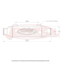 Load image into Gallery viewer, Universal Water To Oil Engine Oil Cooler In-line 3" x 3"x 8" with 44mm Outlets