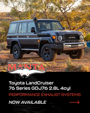 Load image into Gallery viewer, Toyota Landcruiser 76 Series (2023-2030) GDJ76 2.8L 4cyl 3" Manta Exhaust