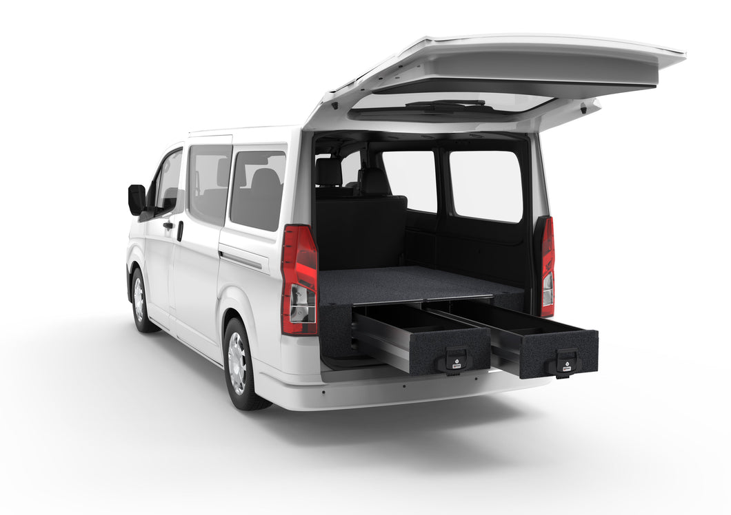 Toyota Hiace (2019-2024) Rear Access 4WD Interiors Fixed Floor Drawers Van