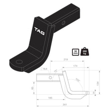 Load image into Gallery viewer, TAG Tow Ball Mount Kit for Toyota Landcruiser (08/2007 - 07/2015)
