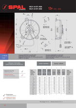 Load image into Gallery viewer, SPAL Universal Fan 05&quot; Fan Straight Blade Pull 12V (342CFM) (59mm Deep)
