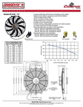 Load image into Gallery viewer, Maradyne Universal High Performance Fan 14&quot; Fan Skew Blade Reversible 12V (2135cfm) (81mm deep)
