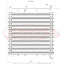 Load image into Gallery viewer, Universal Trans Oil Cooler Kit Trans Oil Cooler - 280 x 255 x 19mm (3/8&quot; Hose Barb) suits 11&quot; SPAL Fan, Temp Switch Boss
