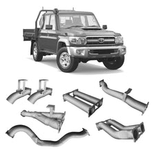 Load image into Gallery viewer, Redback Extreme Duty Twin 4" Exhaust for Toyota Landcruiser 79 Series Dual Cab
