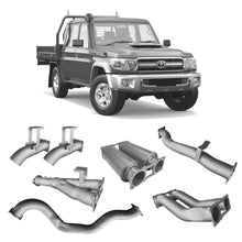 Load image into Gallery viewer, Redback Extreme Duty Twin 4" Exhaust for Toyota Landcruiser 79 Series Dual Cab

