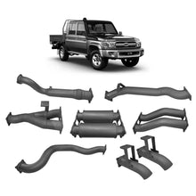 Load image into Gallery viewer, Redback Extreme Duty Twin 4&quot; Turbo Back Exhaust with Resonator for Toyota Landcruiser 79 Series Dual Cab
