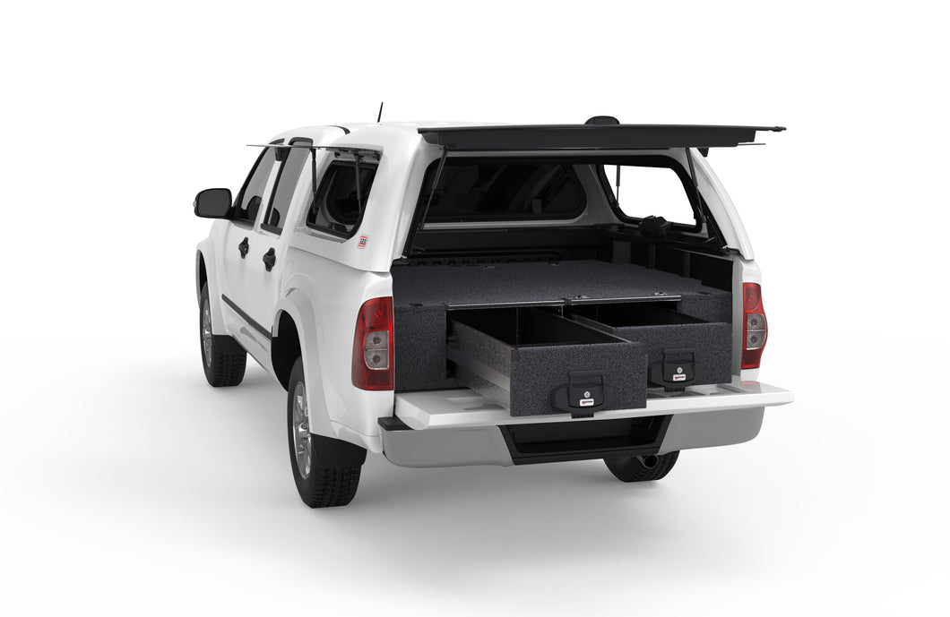 Holden Rodeo (2002-2012) 4WD Interiors Fixed Floor Drawers Dual Cab